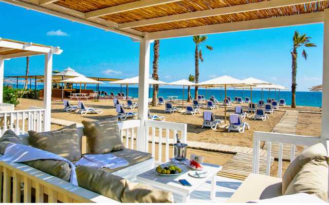 Rest place beach Adora hotel Turecko